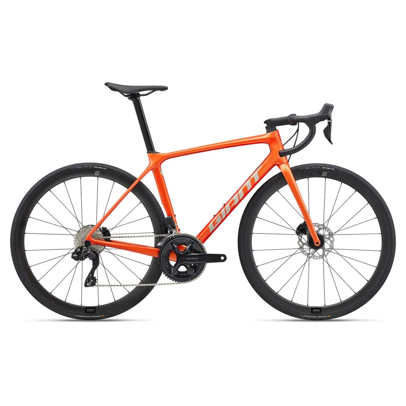 Giant TCR Advanced Disc 1+ Road Bike 2024 In Helios Orange